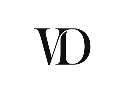 VD sign custom logo typography typologo vd