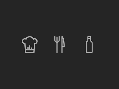 Chaumiere custom symbols black brand branding custom french icons restaurant symbol