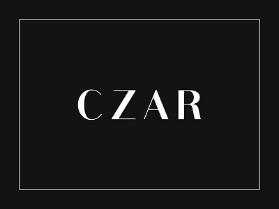CZAR black brand branding custom logo sans typo typography