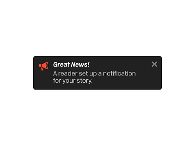 Notification app horn news notification ui web