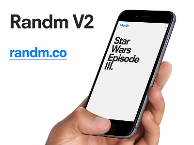 Randm V2 is coming app ios iphone landing page randm web