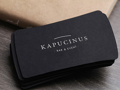 Kapucinus Final Logo bar black branding classic logo restaurant