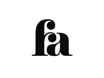 FA black fa logo serif