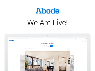 Abode is LIVE! abode apartment broker clean launch live new york no fee ny real estate white