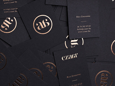 CZAAR Cards brand business card card clothes copper czaar fashion foil icon print