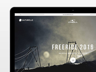 Naturelle Freeride 2016 webdesign competition freeride one page ski snow snowboard squarespace