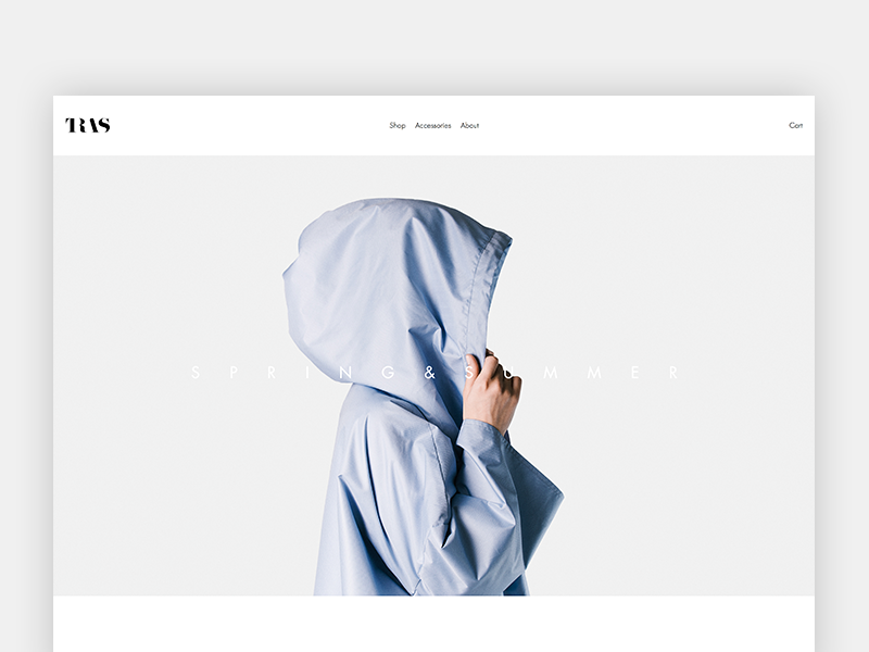 TRAS's new website fashion shop tras commerce minimal photography collection webdesign squarespace website