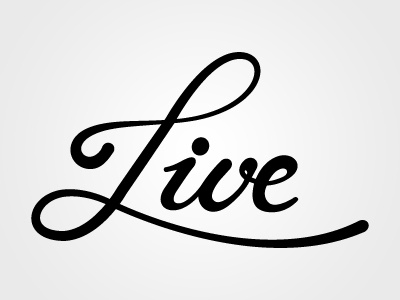 Live typo black custom live logo typo typography