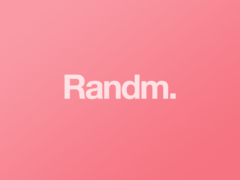Randm. ios iphone minimal clean develop logo pink application app
