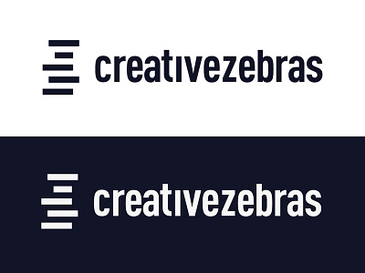 creativezebras branding clean creative logo simple zebra