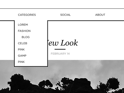 Submenu black blog clean fashion html5 submenu webdesign website