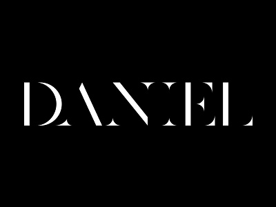 Daniel typography custom daniel logo serif typo typography