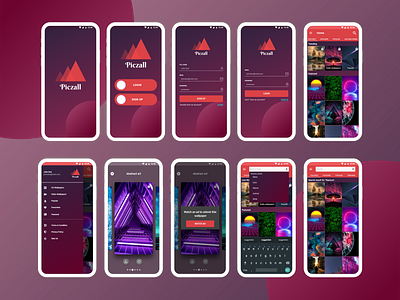 WallPaper App app app design creative design minimalist mobile mockup ui ui design ux ux design wallpaper