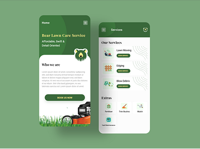 Lawn Care App app app design clean design lawn lawn care lawn care service minimal mobile mockup ui ui design ux ux design