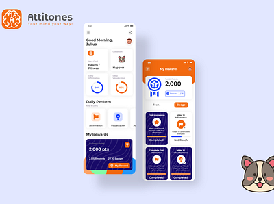 Attitunes an Affirmation App affirmation app app design attitunes attitunes clean design minial mobile mockup ui ui design ux ux design