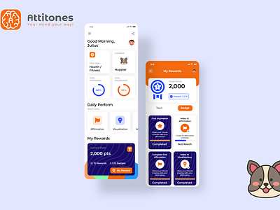 Attitunes an Affirmation App affirmation app app design attitunes attitunes clean design minial mobile mockup ui ui design ux ux design