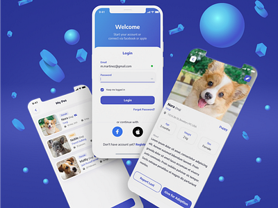 Pet Adaption App adaption adaption app app design design mobile mobile design mockup pet pet adaption app pet app ui ui design user interface user interface design ux ux design