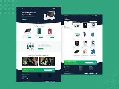 GreenTouch eCommerce Store dashboard designer ecommerce store ecommerce website ecommmerce home page landing page product store ui ui design ui designer uiux uiux design ux ux design ux designer web design website website design