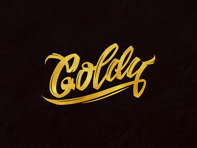 Goldy calligraphy font handdrawn handlettering handmadefont identity lettering logodesign logomaker logotypes modern typography