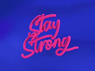 Stay strong 3d 3d art art director cinema4d colours daily render design hair octanerender render strong typography typography art violet