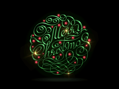 Merry Christmass holidays illustration lettering magic merrychristmas metal metalic night typography vector
