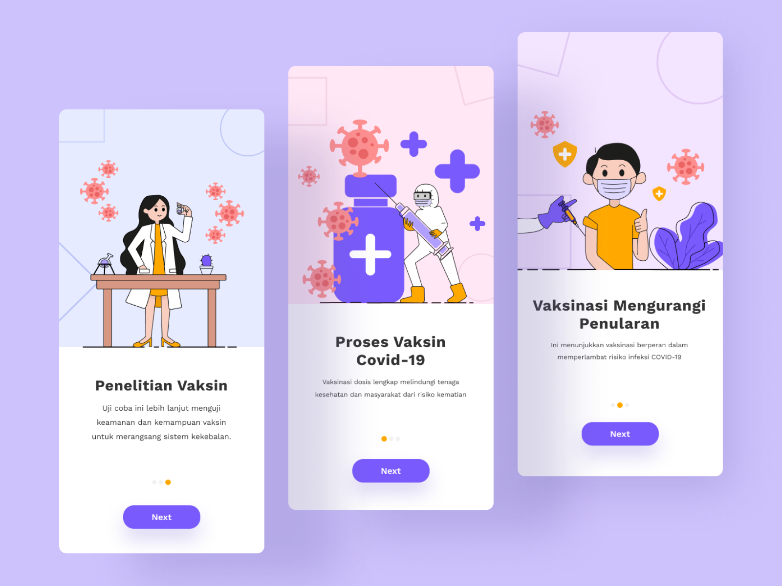 Vaccination - On Boarding by d.hiatus for Visual Kreasi on Dribbble