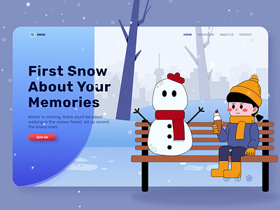 Snow on Christmas - Landing Page christmas design figma figmadesign illustration landingpage natal snow ui uiux website
