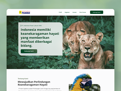 KEHATI - Website animal design figma figmadesign forest green landingpage project ui uiux website