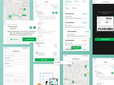 Xurir Rider - Delivery App 🛵 application clean couriers delivery design figma figmadesign mobile package ui uiux