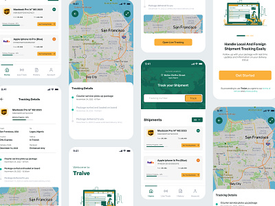 TRAIVE - Shipment Tracking Made Easy app appdesign delivery design mobile package parcel product productdesign shipment tracking ui uidesign uiux uxdesign webdesign