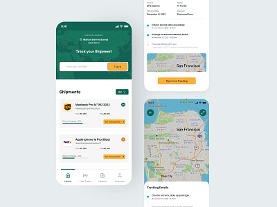 TRAIVE - Shipment Tracking Made Easy appdesign delivery design logistics mobile package parcel shipment tracking ui ux webdesign