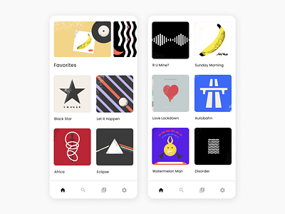 Music App - Concept Illustrations album branding design figma graphic design illustration mobile music spotify streaming ui ux