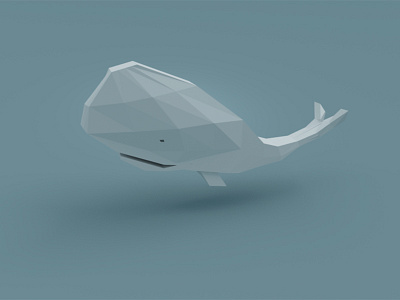Poly Whale b3d blender cute illustration isometric low poly render whale