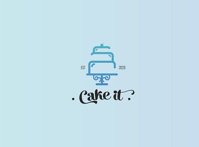 Cake logo bake baked bakery cake cake logo cake shop cute fun illustration illustration design minimal