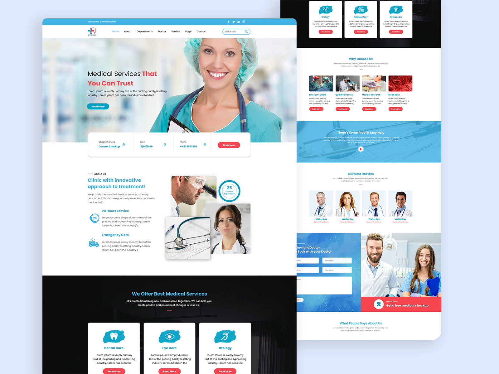 Medical Landing Page by SRS-Designs on Dribbble