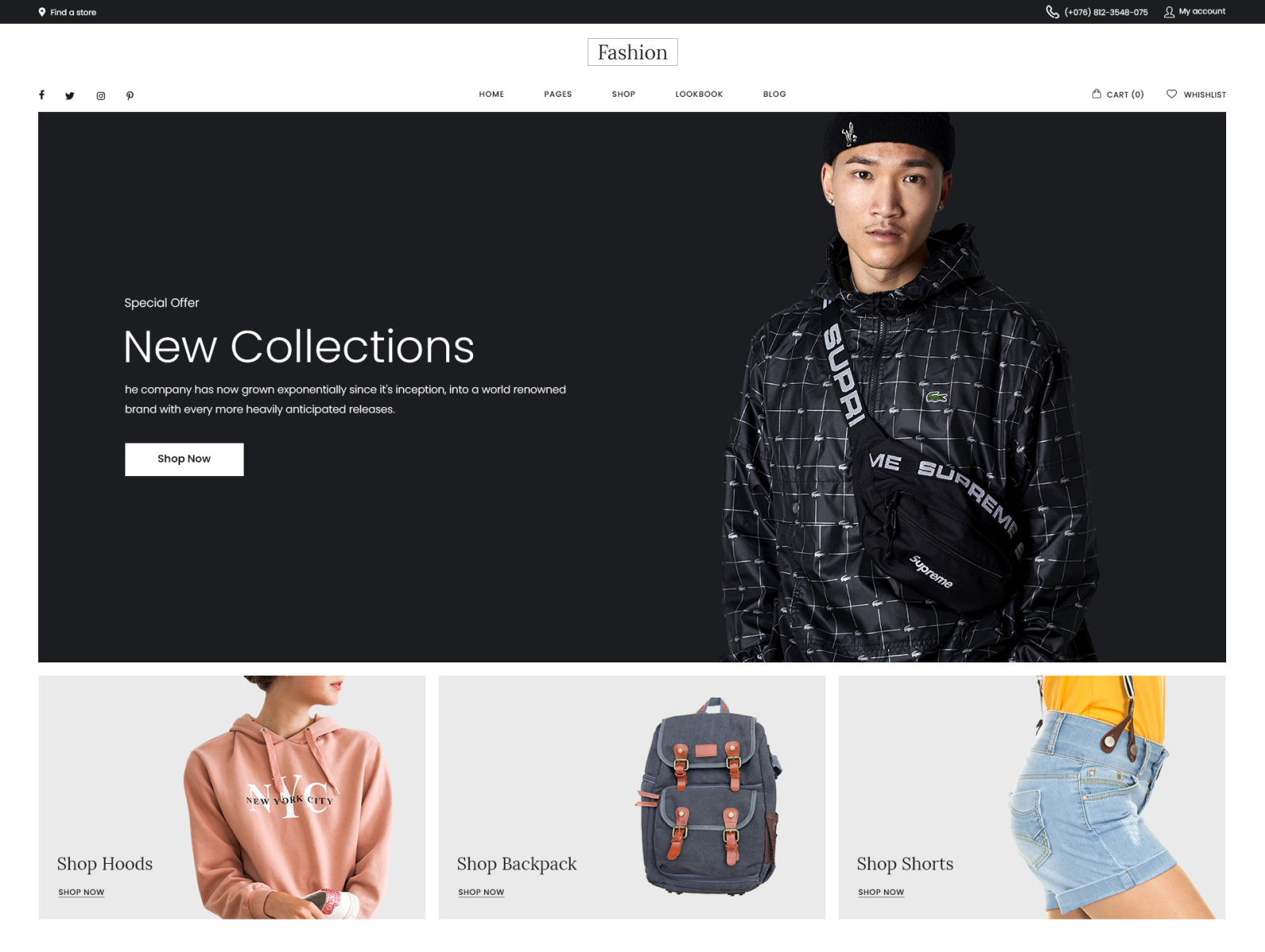 Fashion Cloths Landing page by SRS-Designs on Dribbble