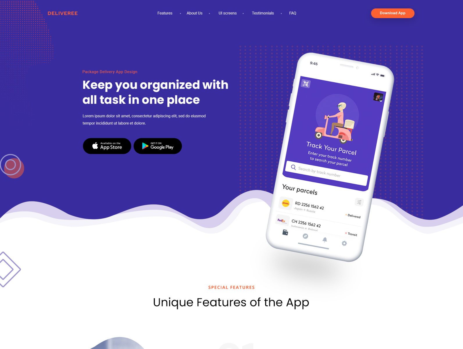 Mobile App Landing Page - UI Design by SRS-Designs on Dribbble