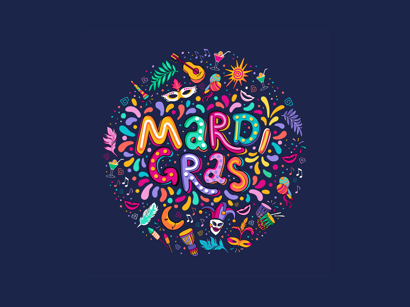 mardi gras card