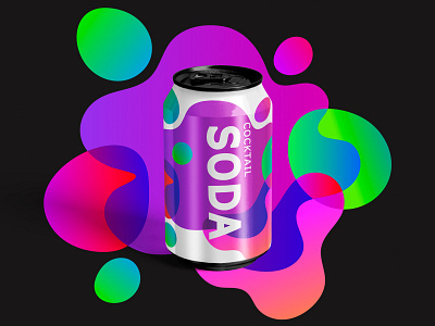 Vector neon vivid liquid shapes for branding design