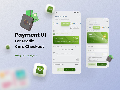 Credit Card Checkout UI Design app dailyui design graphic design ui ui design uidesigner ux