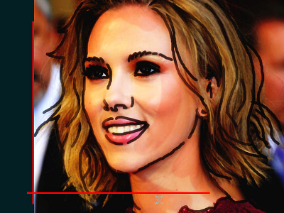 Portrait Practice_ Scarlett Johansson digital art illustration