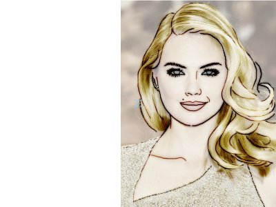 Portrait Practice_ Kate Upton digital art illustration