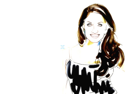 Portrait Practice_ Trish Stratus digital art illustration