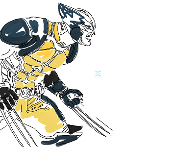 Super Hero Profile_ Wolverine digital art illustration