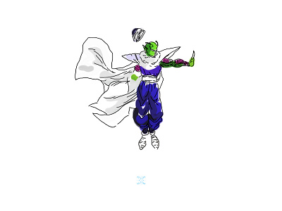 Super Hero Profile_ Piccolo digital art illustration