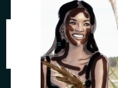Portrait Practice_ Unknown Black Woman digital art illustration