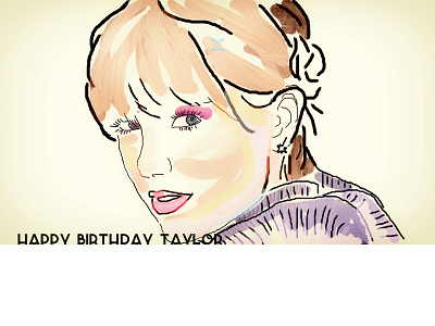 Portrait Practice_ Taylor Swift_01 digital art illustration