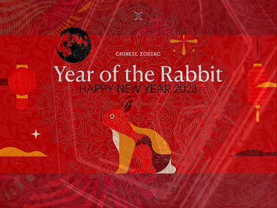 YEAR OF THE RABBIT design digital art