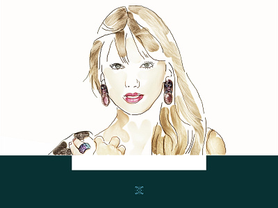 Portrait Practice_ Taylor Swift_03 digital art illustration