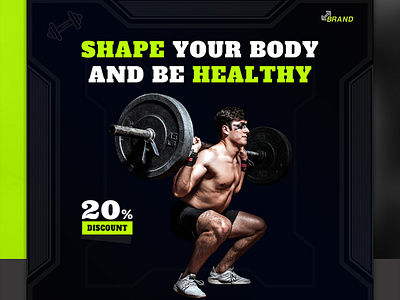 Fitness and Gym Social Media Banner Design Template